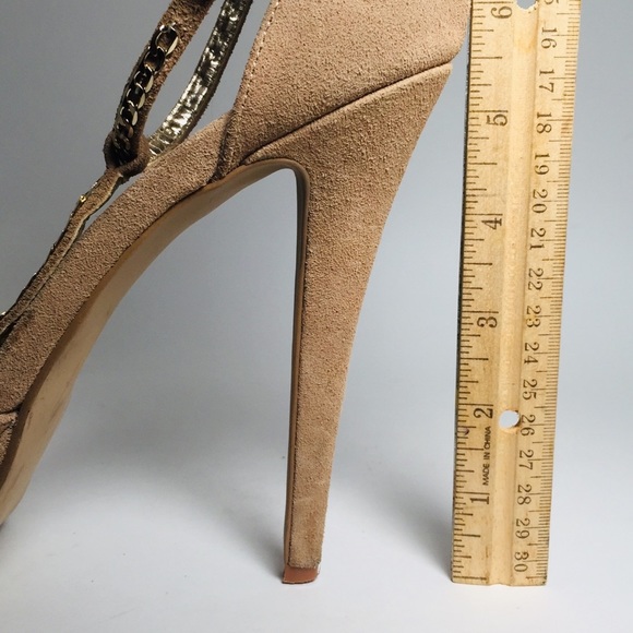 STEVE Madden Sexy Suede Pumps, Chain Strap Size 10 - Picture 4 of 6